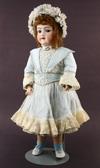 Appraisal: DOLL - Bisque head Handwerck Germany no blue eyes pierced