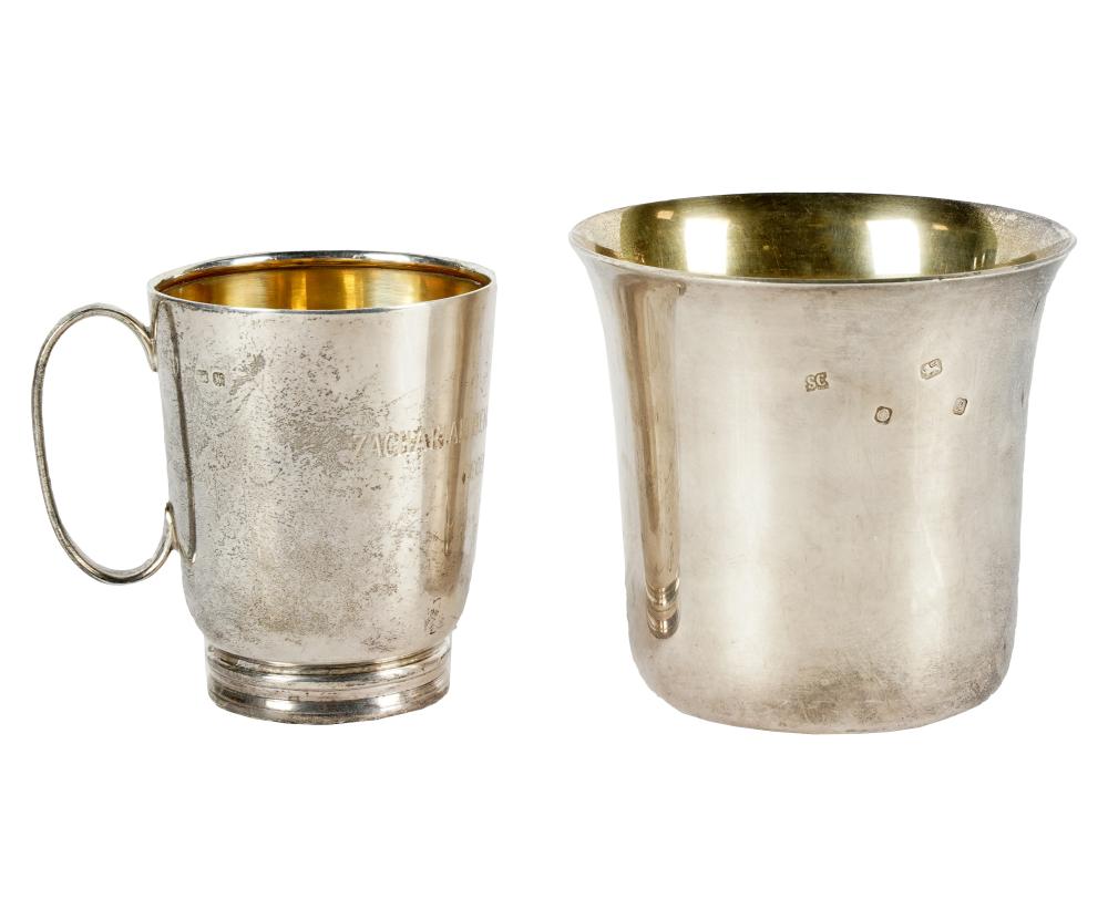 Appraisal: TWO ENGLISH STERLING CUPSthe first Williams Birmingham Ltd Birmingham engraved