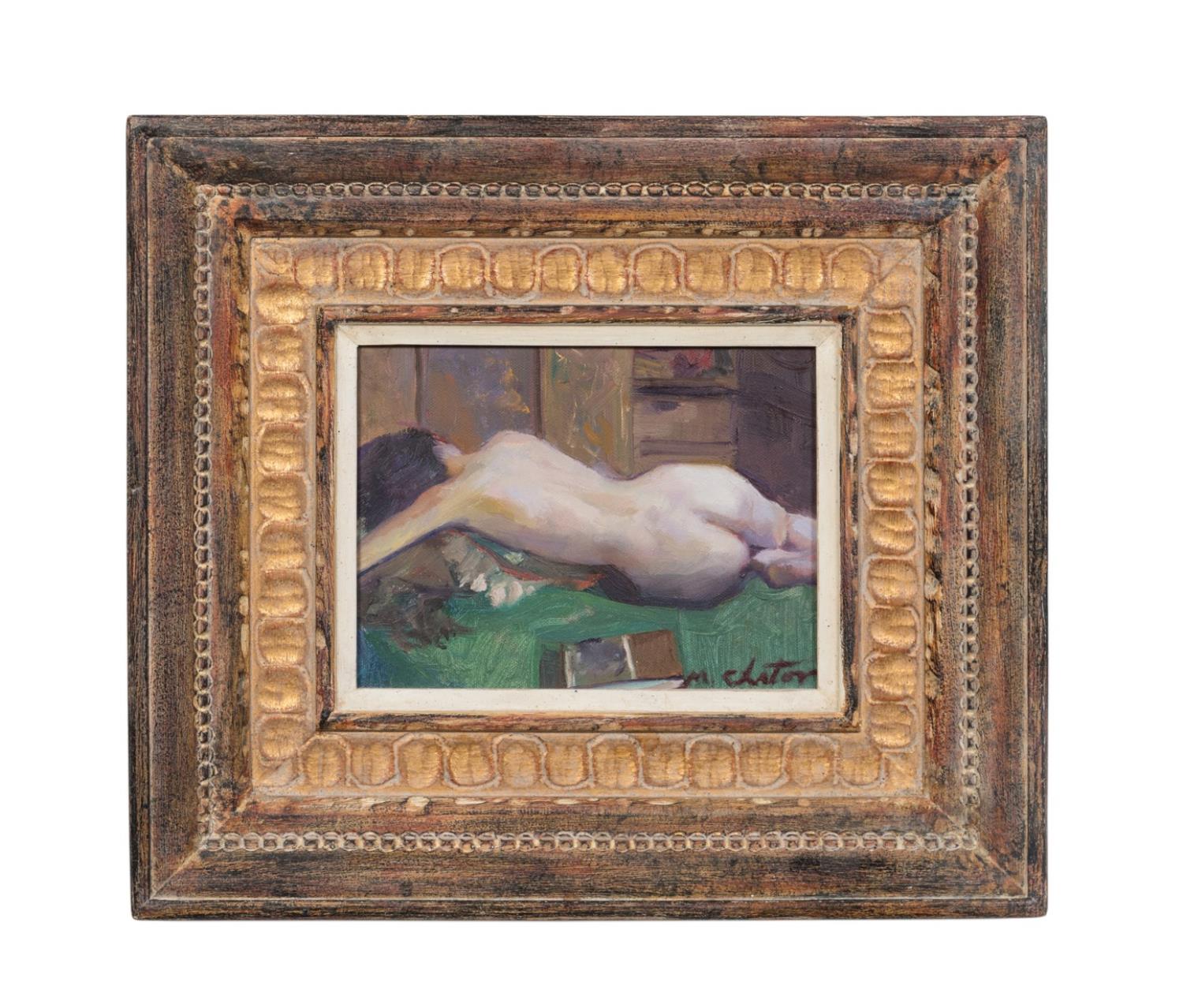 Appraisal: MARC CHATOV RECLINING NUDE OIL ON CANVAS Marc Chatov American