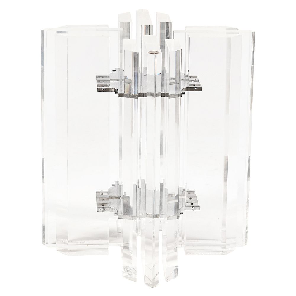 Appraisal: Attr Charles Hollis Jones Lucite Table Base Lucite and polished