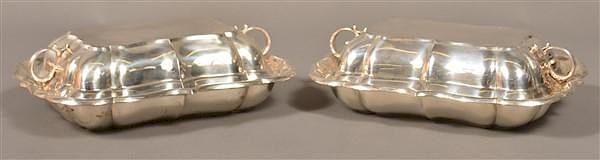 Appraisal: Reed Barton Sterling Cov Vegetable Dishes Pair of Reed Barton