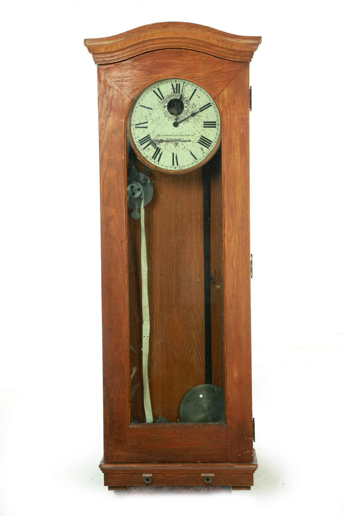 Appraisal: STANDARD ELECTRIC TIME COMPANY TIME CLOCK American c Oak case