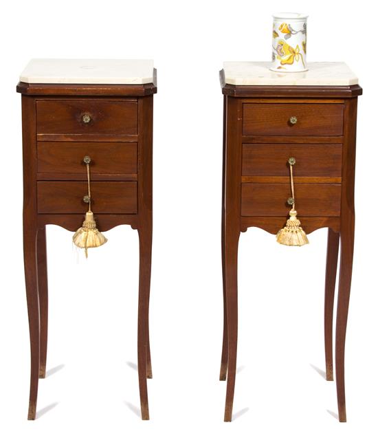 Appraisal: Sale Lot A Pair of Louis XVI Style Side Tables