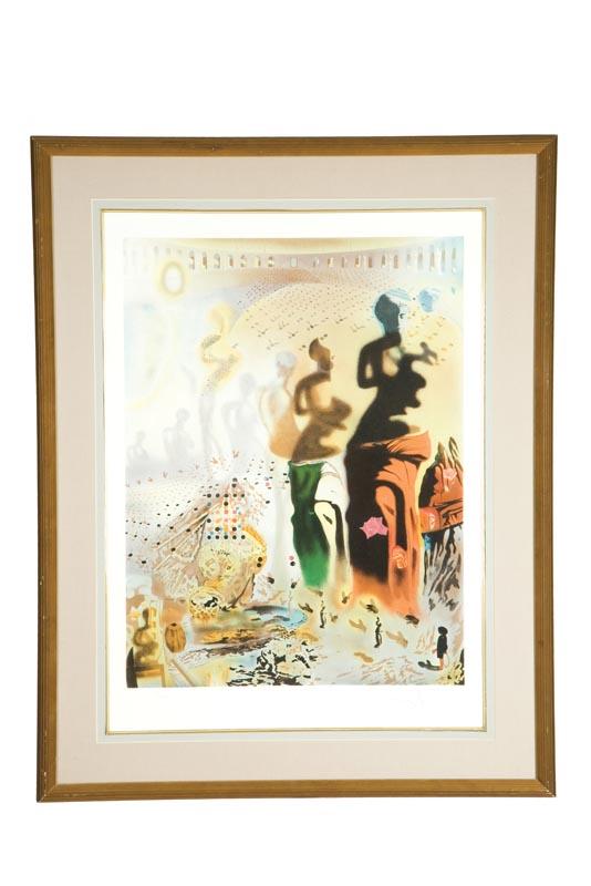 Appraisal: PRINT BY SALVADOR DALI FRANCE SPAIN - Colored print on