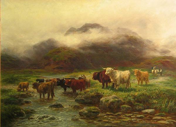 Appraisal: Henry Garland British active circa - Highland cattle at a