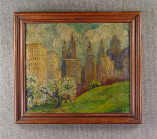 Appraisal: Morgan Georgia Weston - Oil on canvas titled Central Park