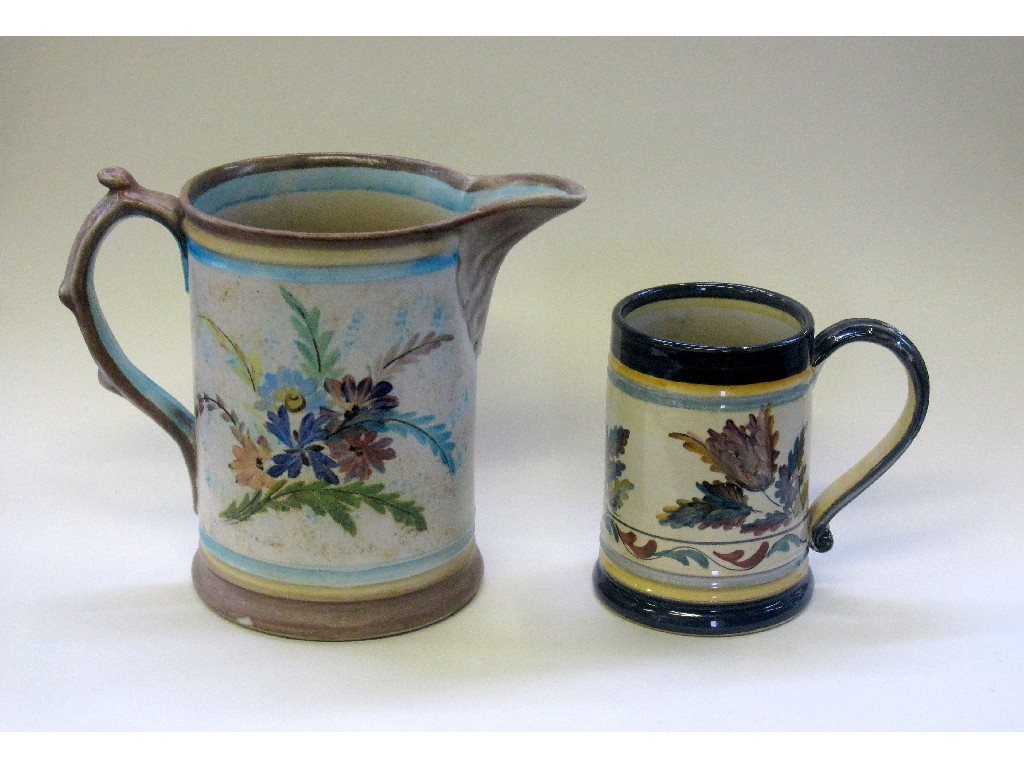 Appraisal: Glyn Colledge jug and two tankards and a Denby stoneware