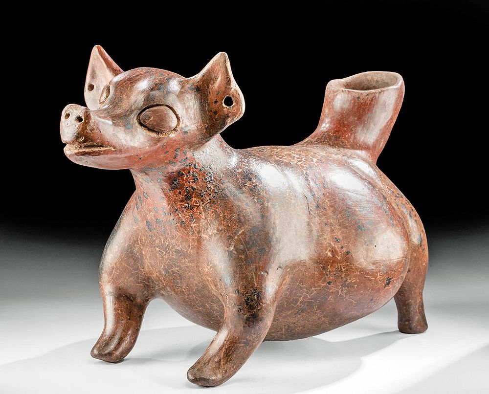 Appraisal: Large Portly Colima Dog Effigy Vessel Originally Listed At Pre-Columbian