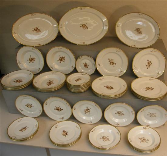 Appraisal: Royal Copenhagen part dinner service with gilt borders and sprays