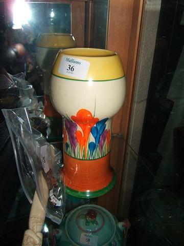 Appraisal: A Clarice Cliff 'Bizarre' vase with Crocus Pattern shape no