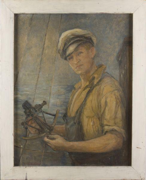 Appraisal: Christiane Klitgaard-May Br - Captain oil on canvas signed at