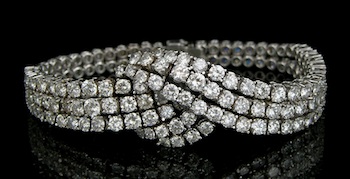 Appraisal: An Estate Diamond Bracelet American ca - A classic late