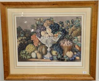 Appraisal: Currier Ives American Autumn Fruits hand colored lithograph marked lower