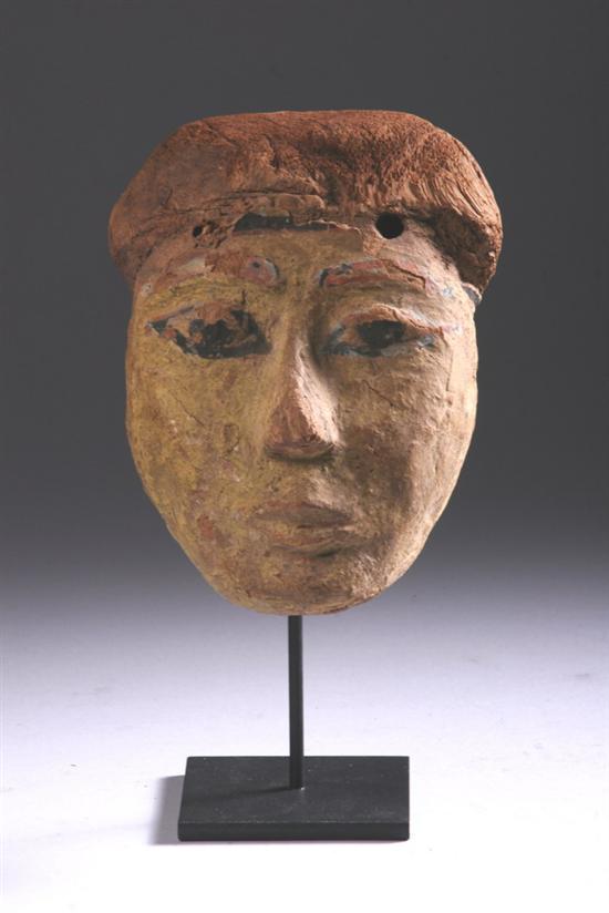 Appraisal: EGYPTIAN WOOD MASK Late Period - B C From a