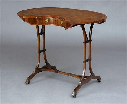 Appraisal: CONTINENTAL NEOCLASSICAL CROSS-BANDED MAHOGANY WRITING TABLE x x in Provenance