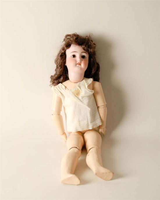 Appraisal: A German Bisque Head Doll the head marked B- brown