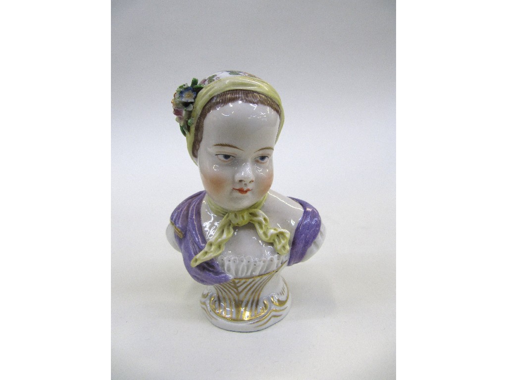 Appraisal: Porcelain bust of a girl