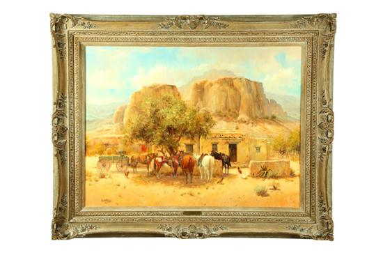 Appraisal: LONE TREE TRADING POST BY BARBARA RUTH GARVIN CALIFORNIA -