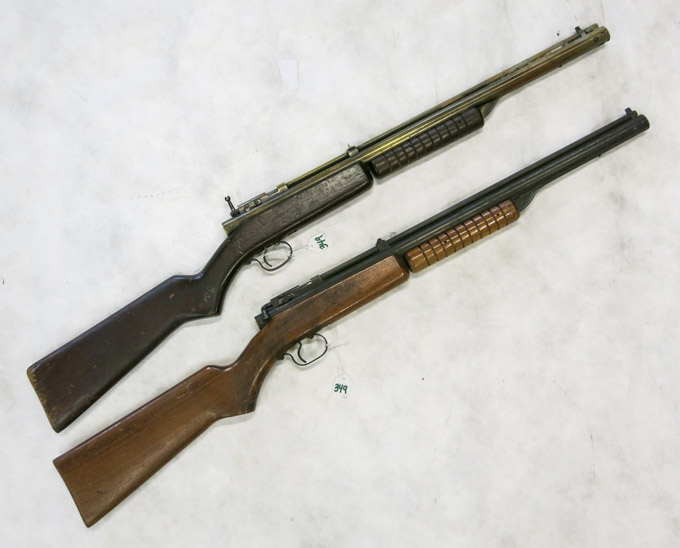 Appraisal: TWO COLLECTABLE BENJAMIN FRANKLIN AIR RIFLES the first model caliber