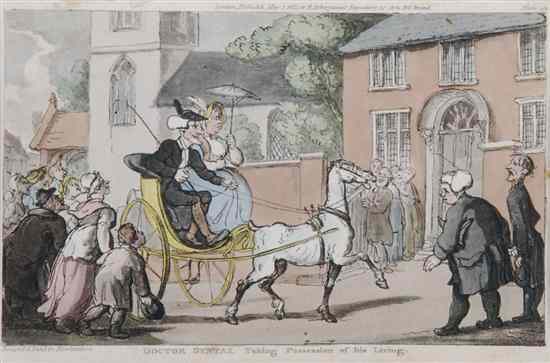 Appraisal: Thomas Rowlandson British - Taking Possession of his Living and