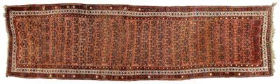 Appraisal: Kurdish Bijar runner repeating designs on a pale red field