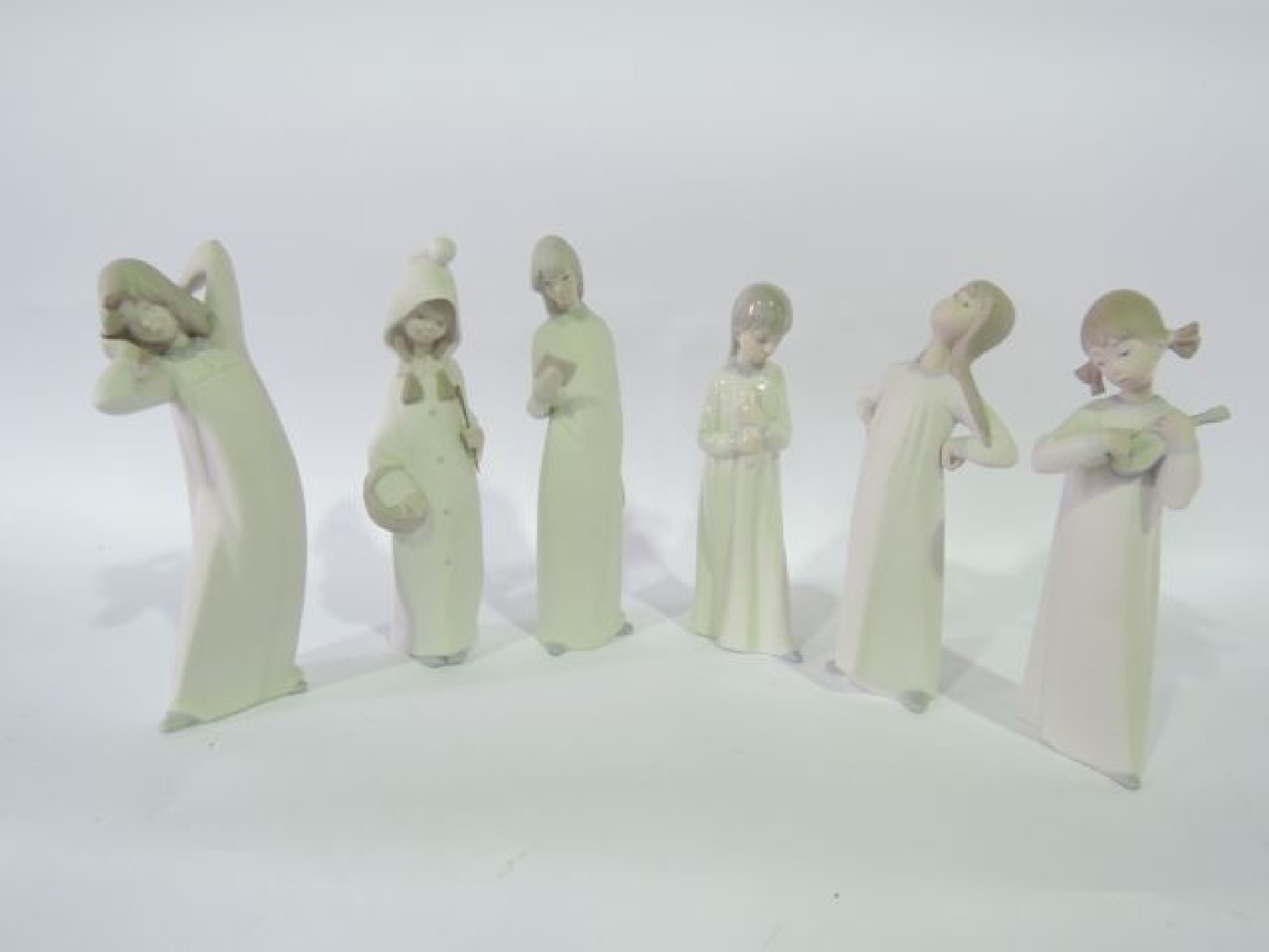 Appraisal: A set of five Lladro matt glazed figures of young