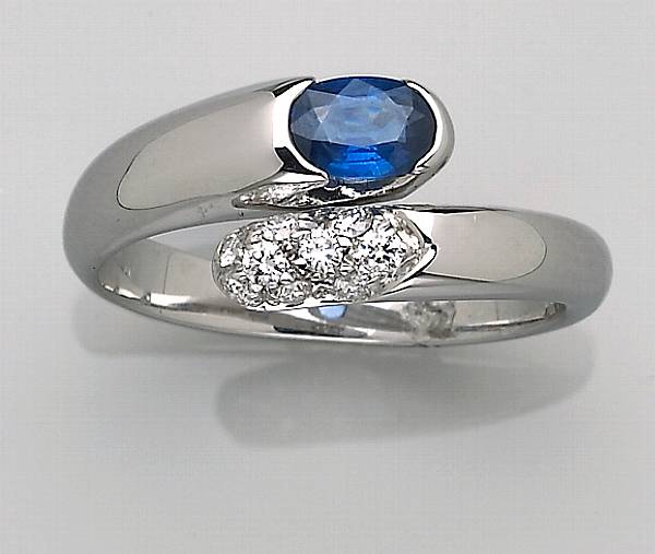 Appraisal: A sapphire and diamond ring Bulgari Italy signed Bulgari Italian