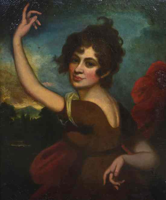 Appraisal: Artist Unknown th century Portrait of a Dancing Girl oil