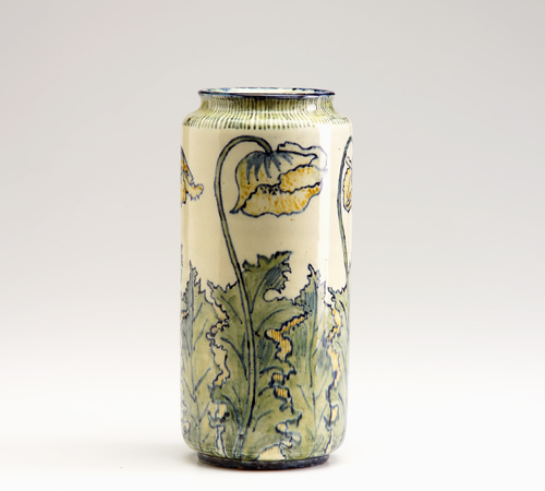 Appraisal: NEWCOMB COLLEGE Early cylindrical vase painted by Marie Ross with