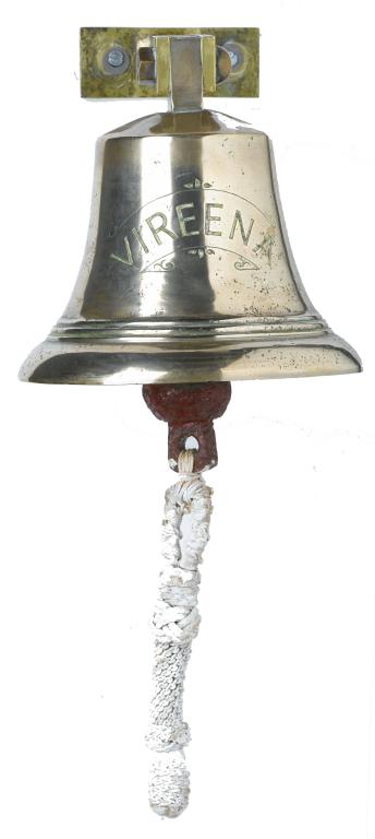 Appraisal: THE BRONZE BELL OF THE CUTTER VIREENA RCYC inscribed VIREENA