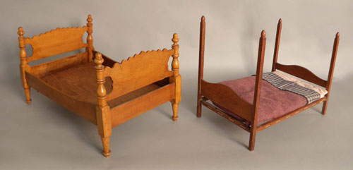 Appraisal: Two doll beds early th c x x and x