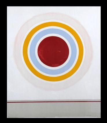 Appraisal: KENNETH NOLAND b BLUSH Lithograph in colors x in sheet