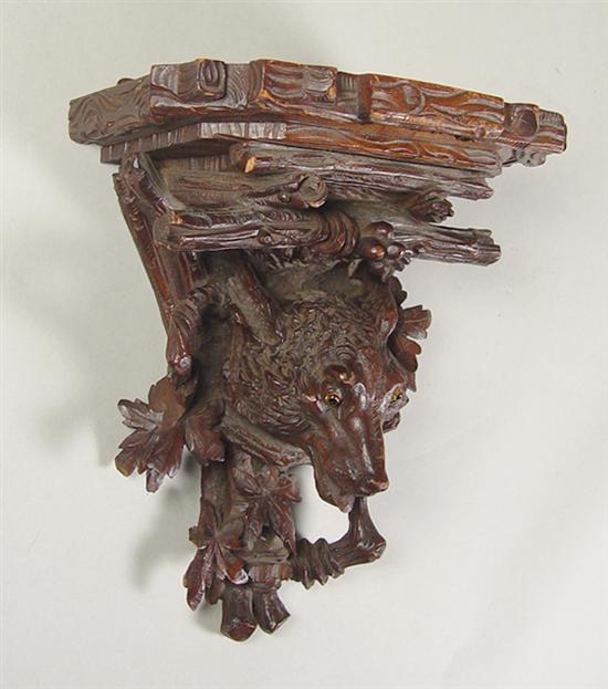 Appraisal: Black Forest Rustic Twig Vine Bracket Shelf Circa 's With