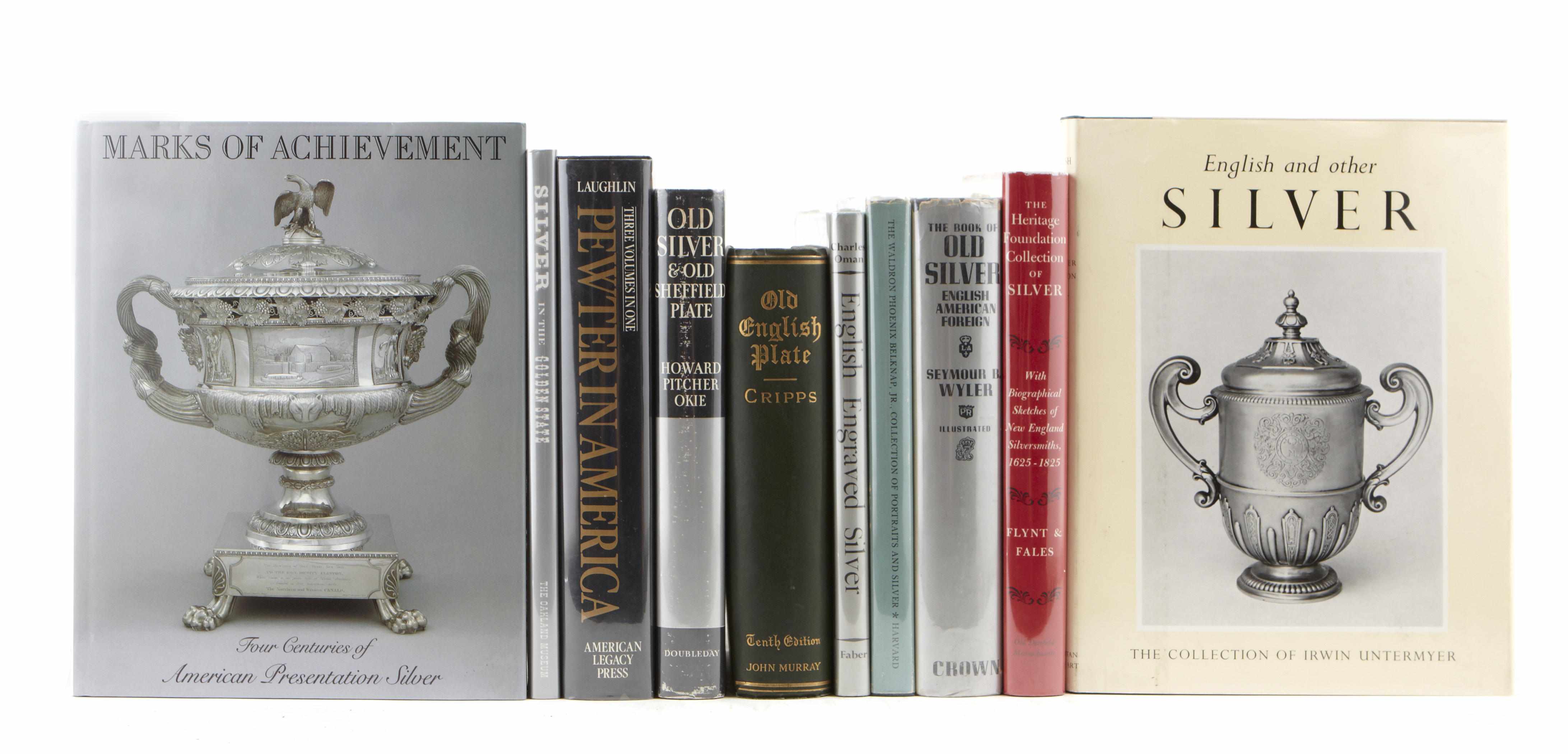 Appraisal: Property of Serendipity Books SILVER AND PEWTER REFERENCE volumes to