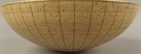 Appraisal: McIntosh Pottery Bowl with matte earthy colored glaze with incised