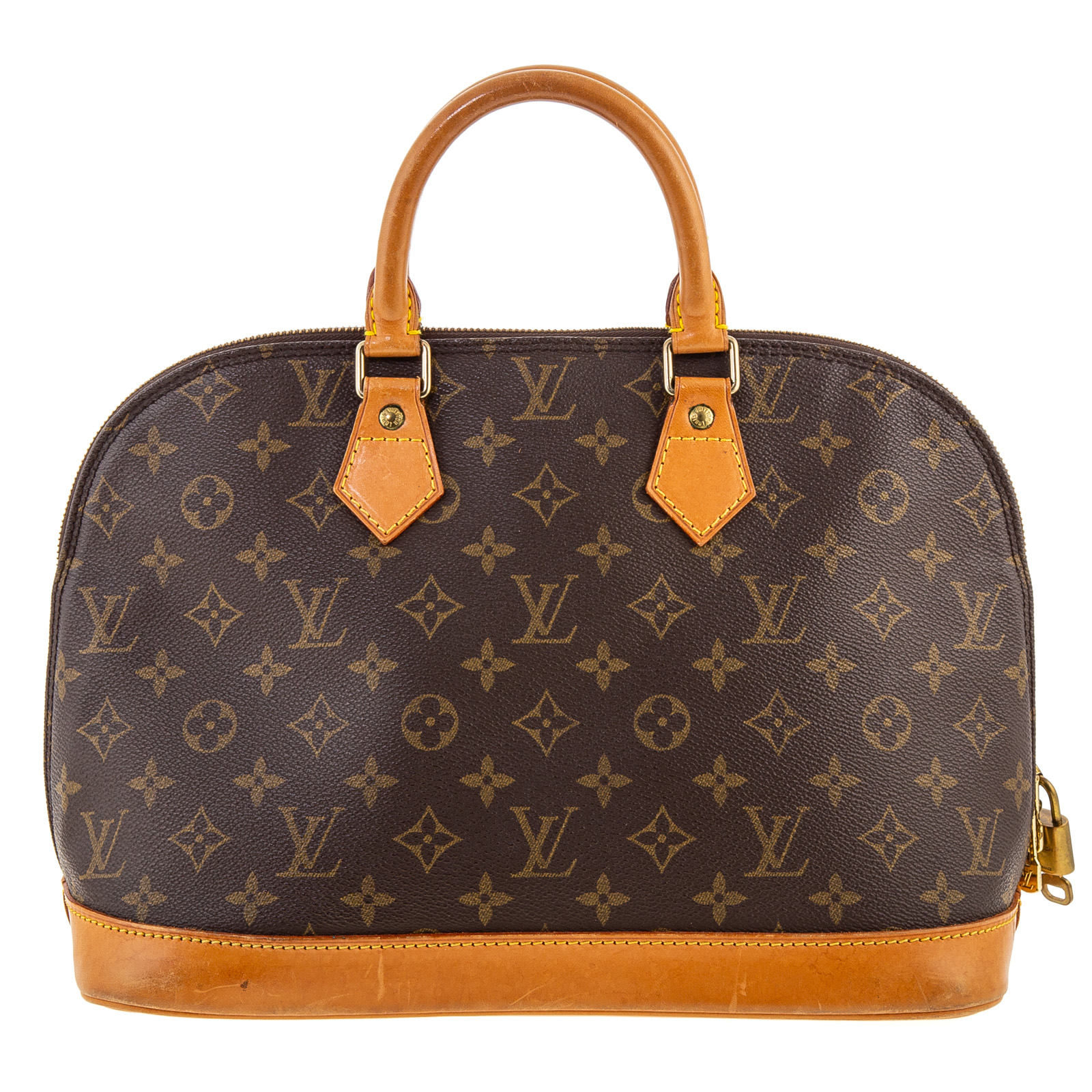 Appraisal: A LOUIS VUITTON MONOGRAM ALMA PM A brown and tan