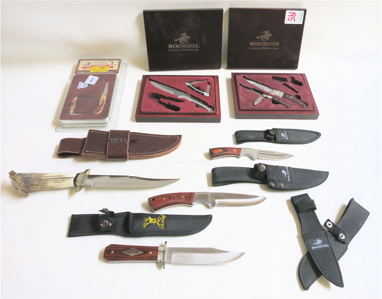 Appraisal: TEN COLLECTABLE KNIVES including piece limited edition Winchester in tin