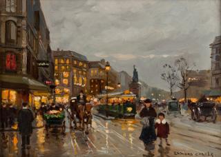 Appraisal: EDOUARD LEON CORTES FRENCH - Place de la Republique Paris