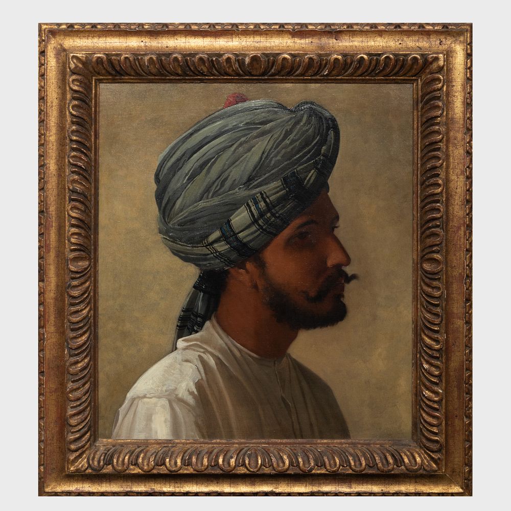 Appraisal: European School Portrait of a Man in a Turban Oil