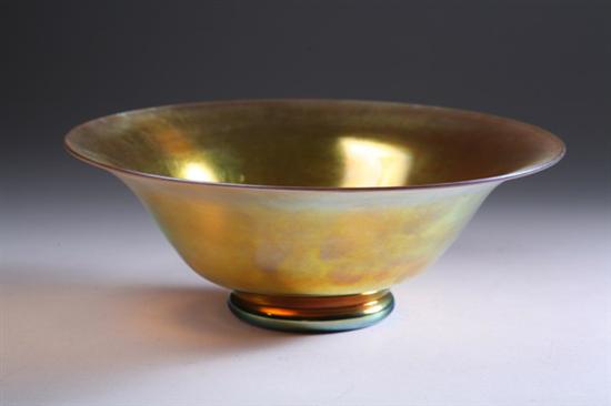 Appraisal: STEUBEN GOLD AURENE GLASS BOWL signed Steuben Aurene - in