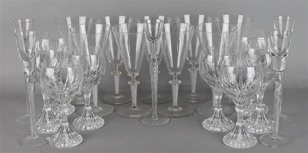 Appraisal: EIGHT BACCARAT MASSENA WINE GLASSES AND EIGHT WATER GOBLETS TOGETHER