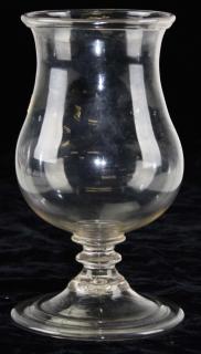 Appraisal: fine Early American clear blown glass bulbous form footed goblet