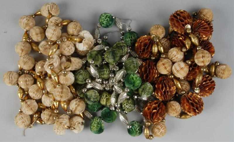 Appraisal: Lot of Paper Glass Beaded Garland Strands Condition Excellent