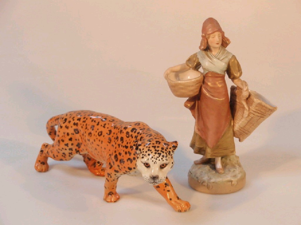 Appraisal: A Royal Dux Bohemia figure of a young fisher girl