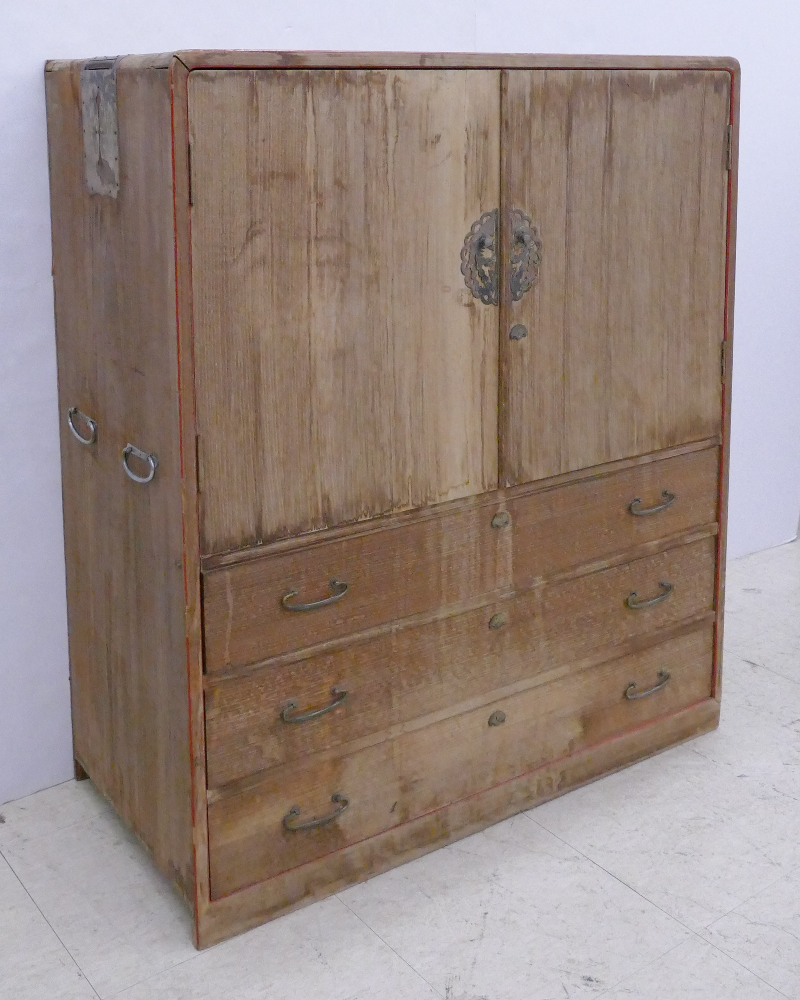 Appraisal: Japanese Art Deco Dresser Tansu- some staining- x x ''