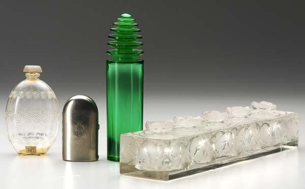 Appraisal: RENE LALIQUE Four perfume bottles Sans Adieu for Worth in