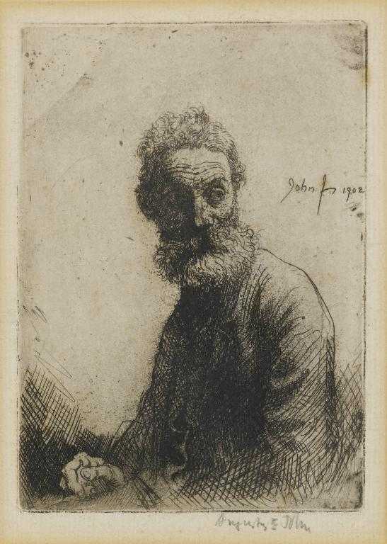 Appraisal: AUGUSTUS EDWIN JOHN OM RA - OLD MAN OF LIVERPOOL