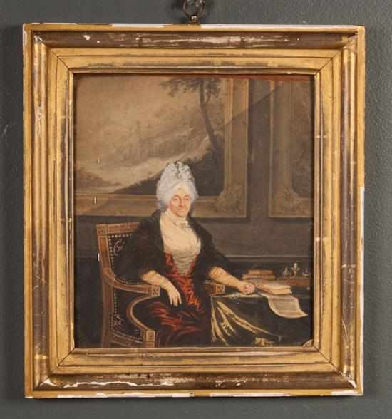 Appraisal: English School first quarter- th century Portrait of Mrs Webber