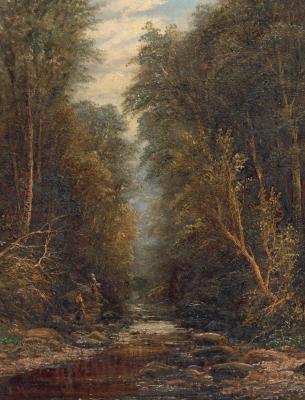 Appraisal: JOSEPH MELLOR fl - Brook in the Dell Deepdale Near