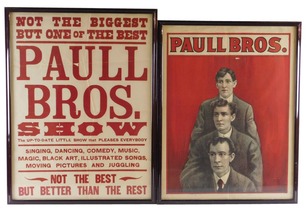 Appraisal: EPHEMERA Two Paul Brothers framed posters early th C details